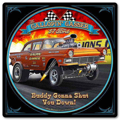 1957 Ford Gasser Vintage Sign Metal Sign