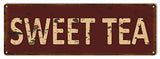 ArtFuzz Sweet Tea Nostalgic Advertisement Country Sign .040 Aluminum 9?x30?