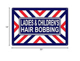 Barber Shop Hair Bobbing Reproduction Nostalgic metal Sign 18x30