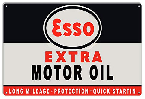 ArtFuzz Extra Large Esso Extra Gas and Motor Oil Sign 18?x30? .040 Alum Reproduction