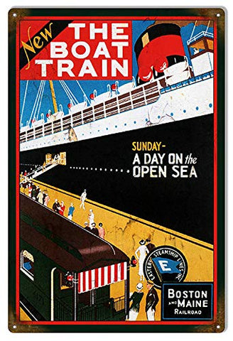 Eastern Steamship Lines Reproduction Nostalgic Metal Sign 12×18