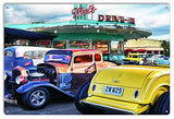 An Afternoon Cruisin At Mels Diner Hot Rod & Classic Cars By Artist Bob Kramer 12×18
