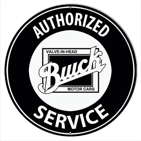 Authorized Buick Service Motor Oil Gas 14? Metal Repro Garage Art Sign