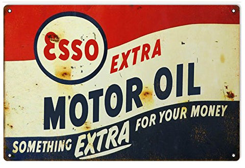 ESSO Motor Oil Reproduction Garage Shop Man Cave Metal Sign 18x30
