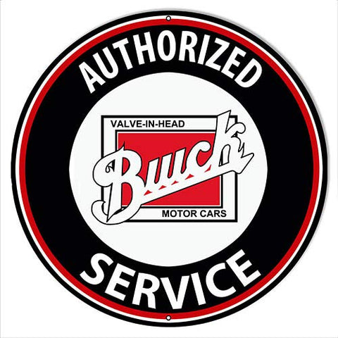 Buick Service Authorized Motor Oil Gas 18? Metal Repro Garage Art Sign