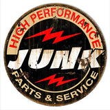 ArtFuzz Junk Service Reproduction Garage Shop Metal Sign 24×24 Round