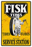 Fisk Tires Reproduction Garage Shop Large Man Cave Metal Sign 16×24