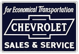 Chevy Car Service Reproduction Garage Shop Metal Sign 18x30