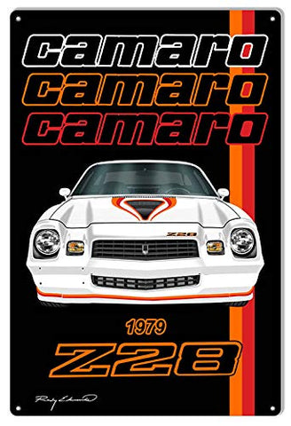 Camaro Z28 1979 Series Garage Art Metal Sign By Rudy Edwards 18×30
