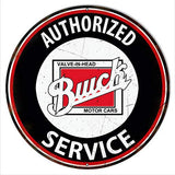 Authorized Buick Service Motor Oil 14? Metal Repro Distressed Garage Art Sign