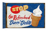 ArtFuzz Stop Dairy-Delights Ice Cream 22g Metal 12 x 18 Flange Sign Reproduction