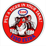 ArtFuzz Esso Extra Put A Tiger in Your Tank Reproduction Metal Sign 18 Round