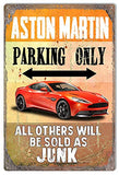 Aston Martin Parking Only Metal Sign By Artist Phil Hamilton