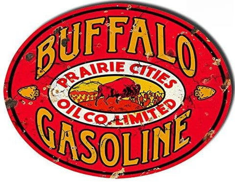 Buffalo Motor Oil Reproduction Gasoline Large Metal Sign 26x34