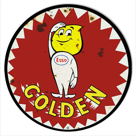 Esso Golden Vintage Reproduction Metal Sign