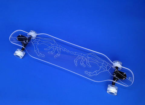 Skeleton Hand Skateboard - Color: Black | Size: 40 IN | Pack Of: 1 | Style: Skeleton hand 40