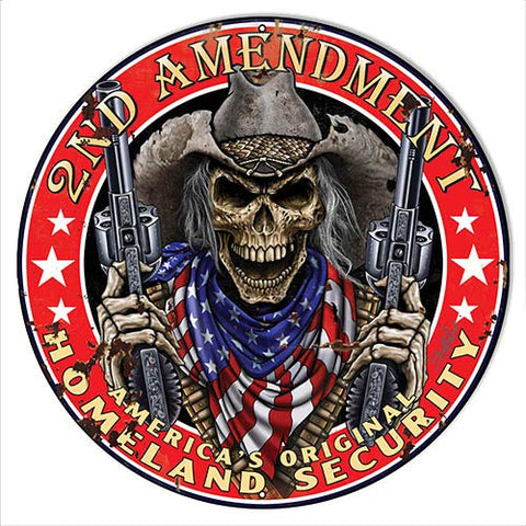Homeland Security Wall Art Metal Sign By Steve McDonald 18×18