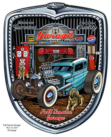 Historic 66 Hot Rod Garage Cut Out Sign By Steve McDonald 15.5×19.5