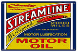 Charles Streamline Motor Oil Reproduction Gas Station Metal Sign 18x30