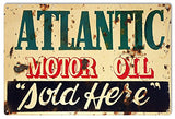 Atlantic Motor Spirits Reproduction Gas Station Metal Sign 18x30