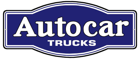 Autocar Trucking Motor Oil Garage Art Repro’d Metal Laser Cut Out Sign 23.3×9.8