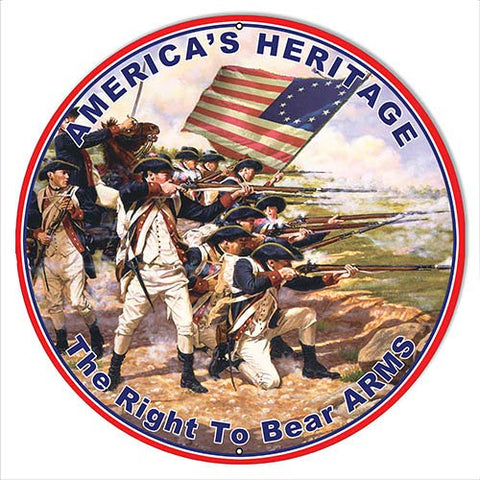 Americas Heritage Military Metal Sign Rudy Edwards 30×30 Round