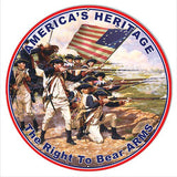 ArtFuzz Americas Heritage Military Metal Sign Rudy Edwards 24×24 Round