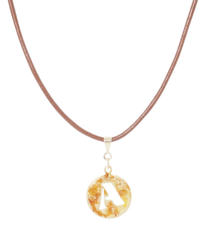 14K Gold Plated Letter Choker Charm Necklace