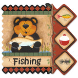 Fishing Bear Vintage Sign Metal Sign