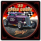 1933 Speed Coupe Vintage Sign Metal Sign