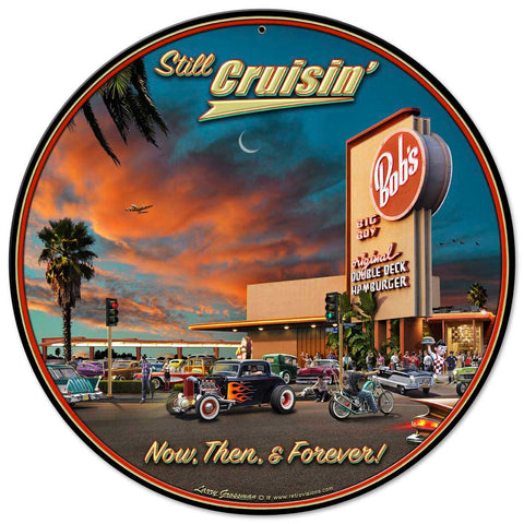1966 Cruisin Bobs Vintage Sign Metal Sign