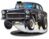 1955 Bad-Ass Gasser Cut-Out Vintage Sign Metal Sign