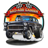 1955 Bad-Ass Gasser 3D Cut-Out Vintage Sign Metal Sign
