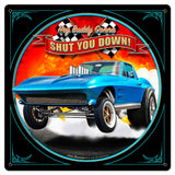 1963 SHUT DOWN Vintage Sign Metal Sign