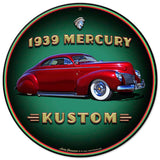 1939 Merc Kustom Vintage Sign Metal Sign