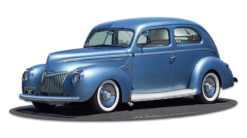 1939 Rod Sedan Rt 66 Vintage Sign Metal Sign