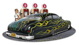 1949 Led Sled Fillup Cutout WGirl Vintage Sign Metal Sign