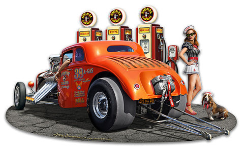 1933 Willys Filler-up Vintage Sign Metal Sign