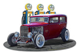 1932 Rod Sedan Fill-up Vintage Sign Metal Sign