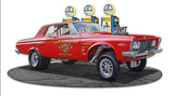 1963 Plymouth Gasser Fill-up Vintage Sign Metal Sign