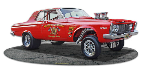 1963 Plymouth Gasser Vintage Sign Metal Sign