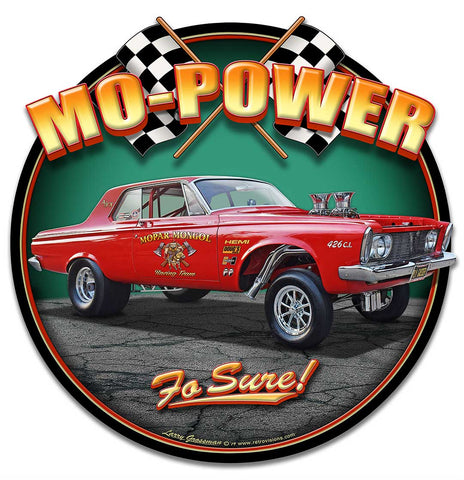 1963 Plymouth Gasser Vintage Sign Metal Sign