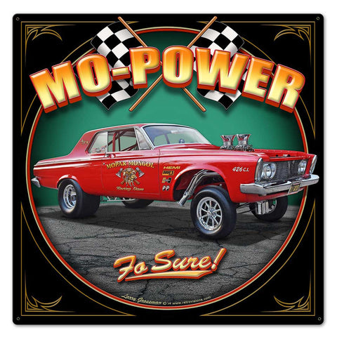 1963 PLYMOUTH GASSER Vintage Sign Metal Sign