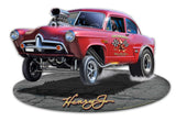 1951 Henry J Gasser Cut-out Vintage Sign Metal Sign