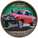 1951 Henry J Gasser Vintage Sign Metal Sign