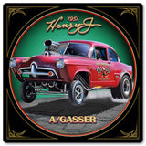 1951 Henry J Gasser Vintage Sign Metal Sign