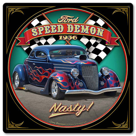 1936 Blown Coupe Vintage Sign Metal Sign