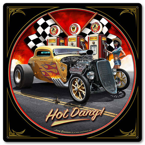 1933 Hot Dang Metal Sign