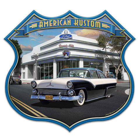 1955 Ford Shield Metal Sign 16in X 15in Metal Sign