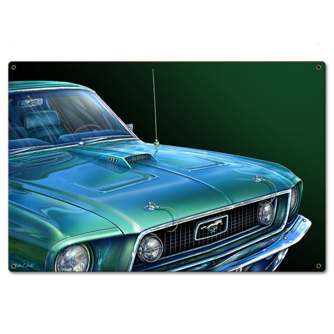 1969 Mustang 24 X 16 vintage metal sign Metal Sign